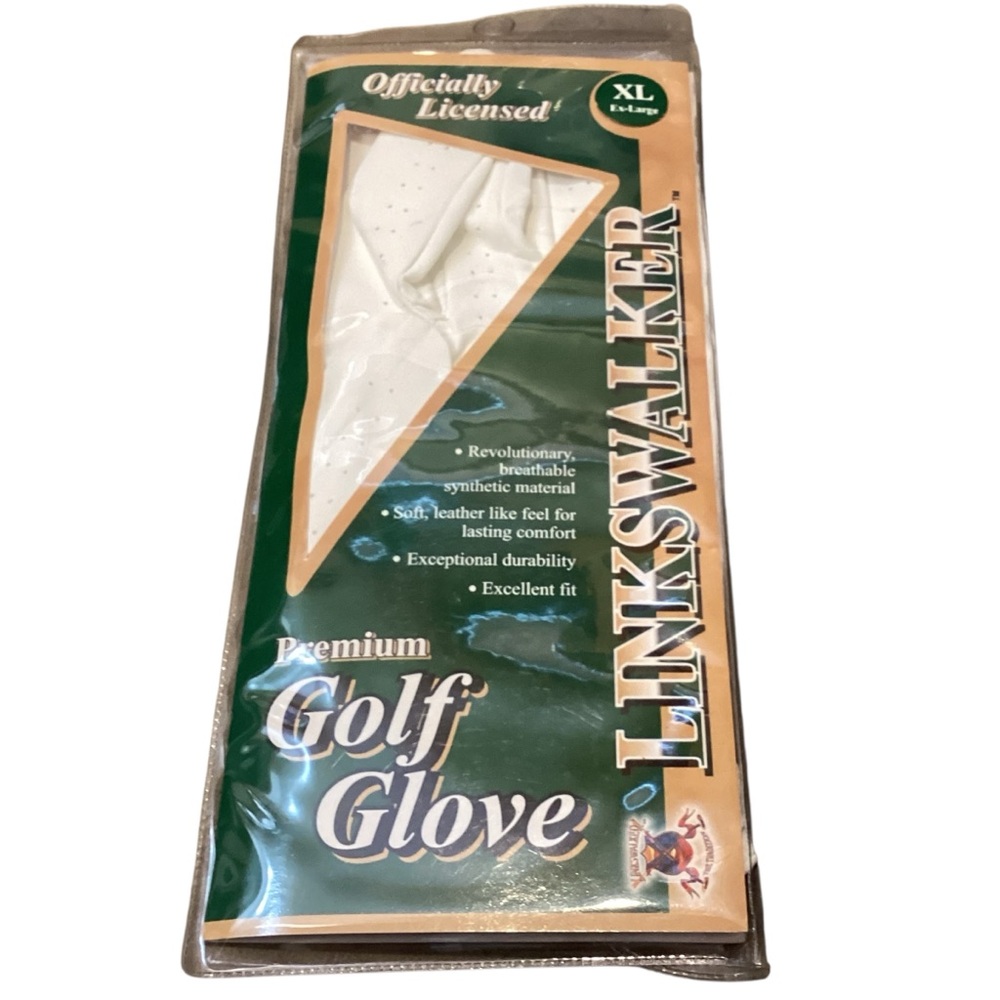 LinksWalker Rusty Wallace NASCAR #2 White Synthetic Premium‎ Golf Glove NEW XL